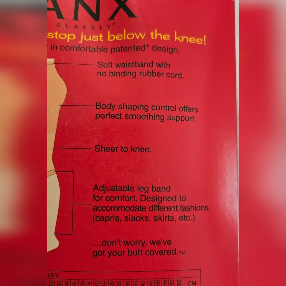 Spanx Sara Blakely Footless Bodyshaping Pantyhose Control Top Black Size B New